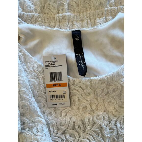 Jessica Simpson NWT White Norah Lace Romper Juniors Size S - Picture 3 of 6